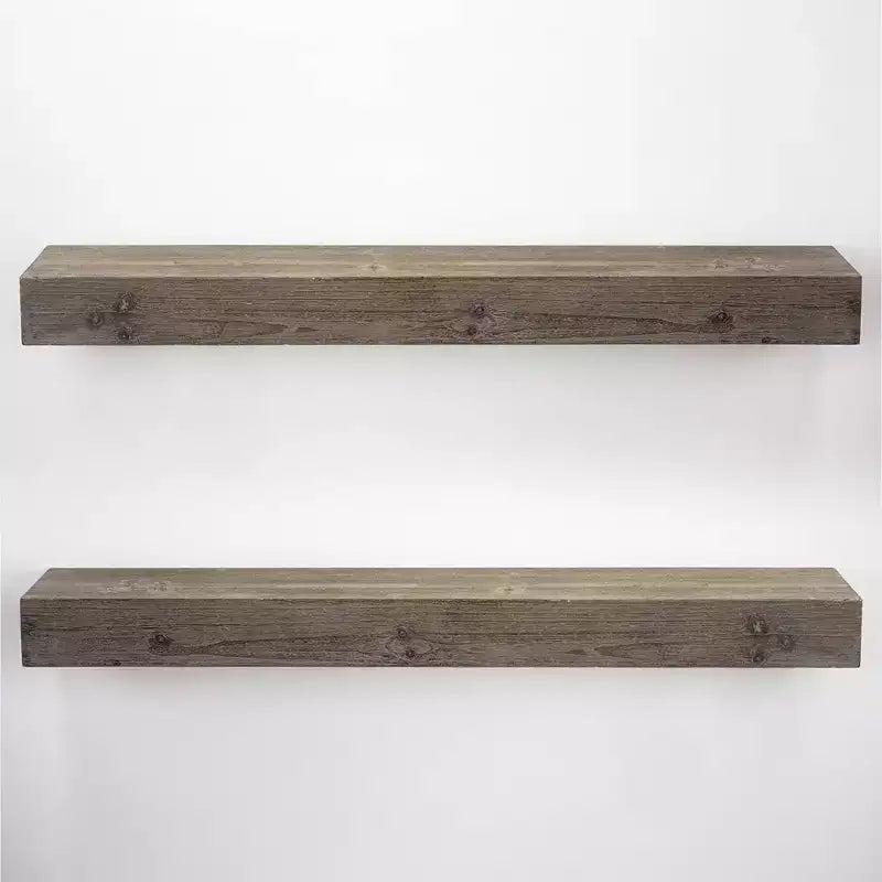 Mensole galleggianti da parete 8" x 36" – MDF, finitura noce, montaggio con staffa a scomparsa