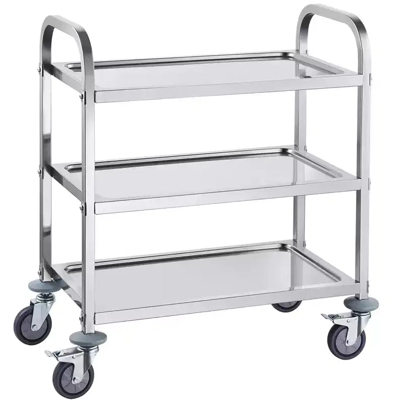 Carrello di servizio a 3 ripiani con ruote bloccabili