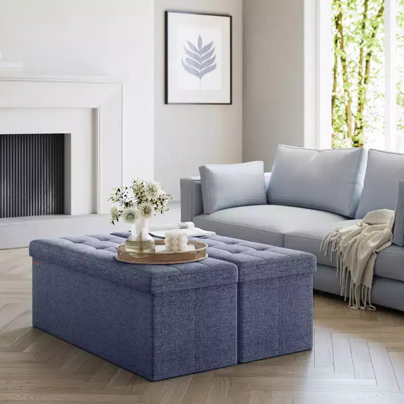 Panca Contenitore Pouf con Coperchio – 109 cm, Ecopelle, Vari Colori