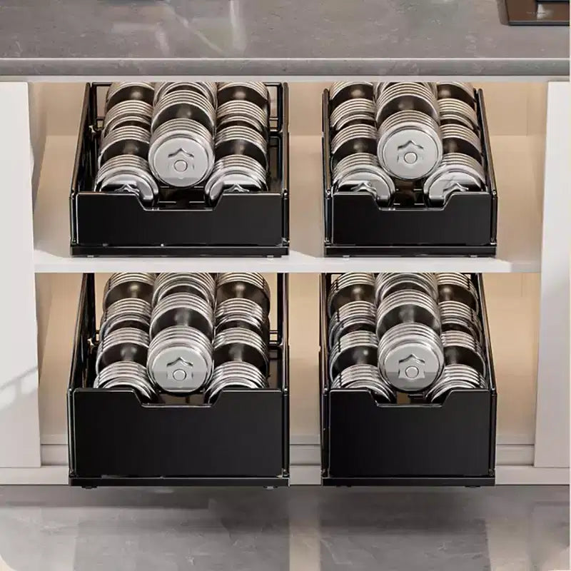 Organizzatore per armadietto estraibile con cassetto a scomparsa