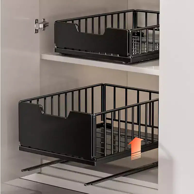 Organizzatore per armadietto estraibile con cassetto a scomparsa