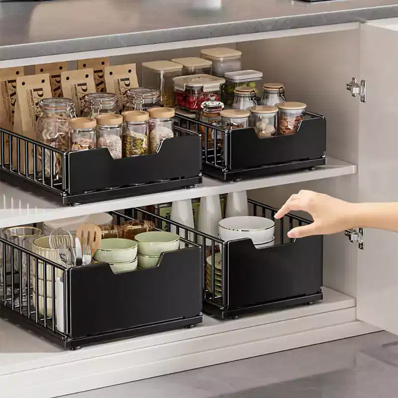 Organizzatore per armadietto estraibile con cassetto a scomparsa