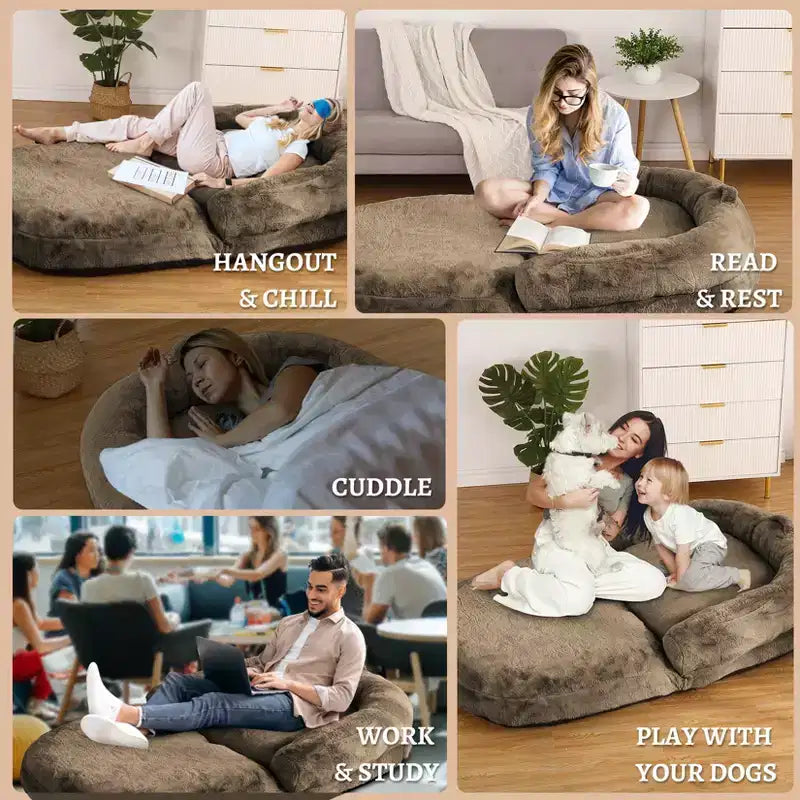 Cuccia Pieghevole per Cani di Taglia Grande con Rivestimento Sfoderabile e Lavabile, 180x110x25 cm
