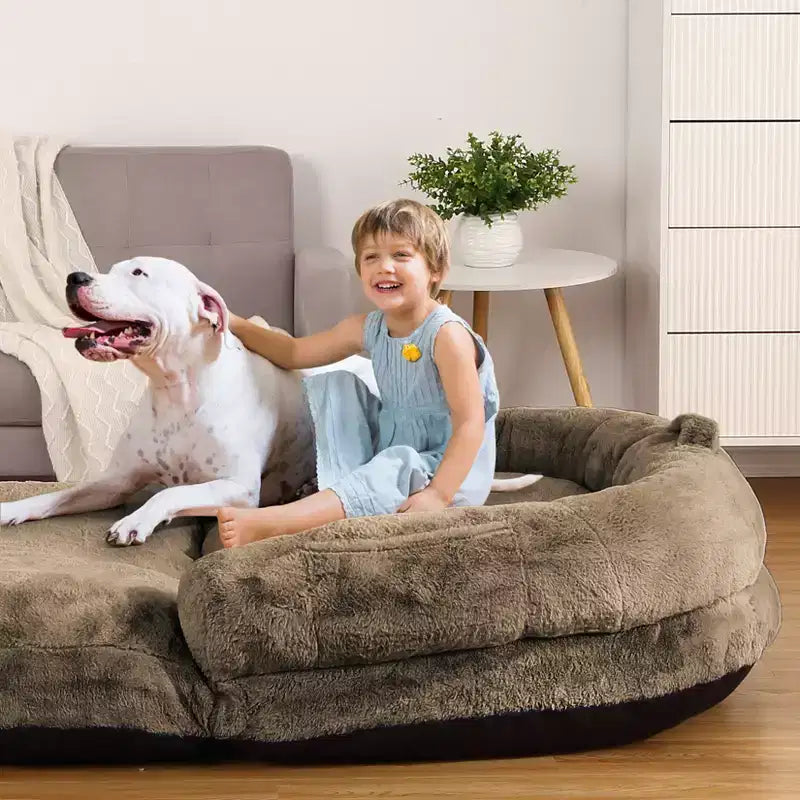 Cuccia Pieghevole per Cani di Taglia Grande con Rivestimento Sfoderabile e Lavabile, 180x110x25 cm