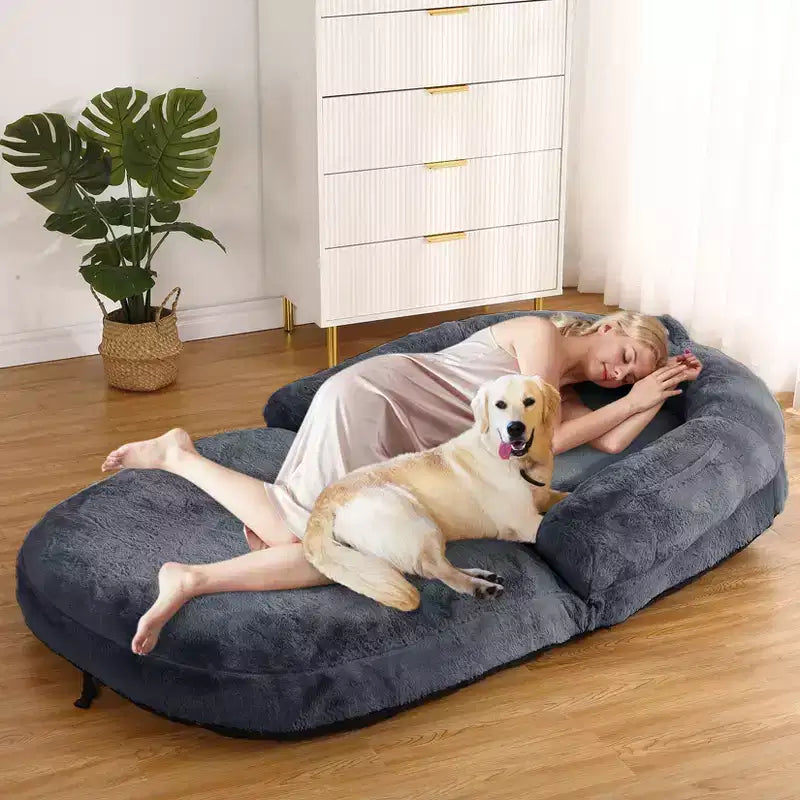 Cuccia Pieghevole per Cani di Taglia Grande con Rivestimento Sfoderabile e Lavabile, 180x110x25 cm