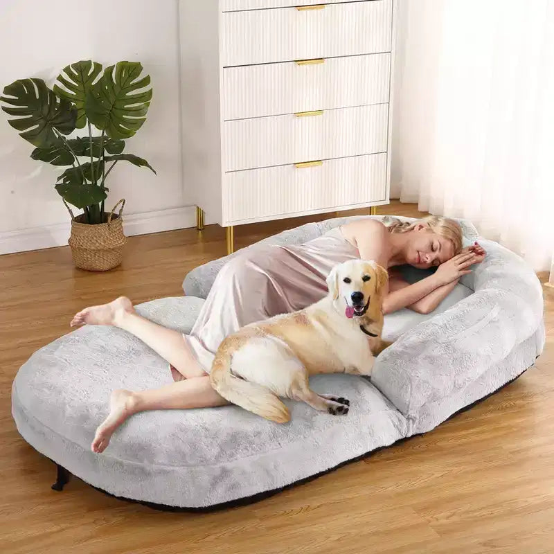 Cuccia Pieghevole per Cani di Taglia Grande con Rivestimento Sfoderabile e Lavabile, 180x110x25 cm