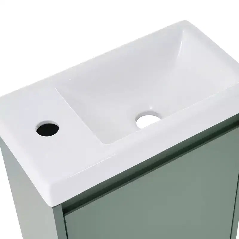 Mobile Bagno Sospeso da 40 cm con Lavabo e Armadietto Contenitore