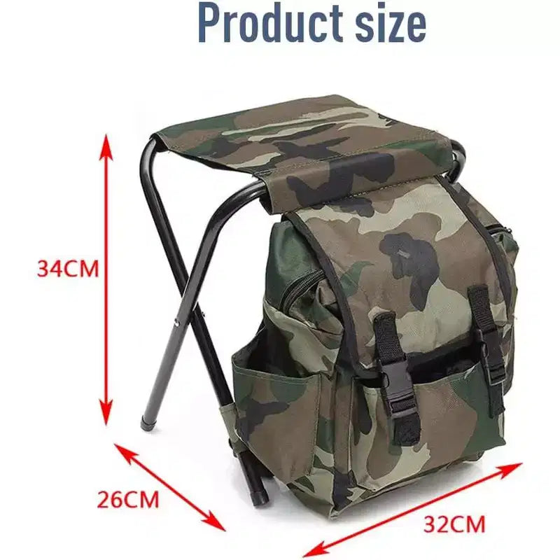Sedia a Zaino Pieghevole Portatile per Esterni