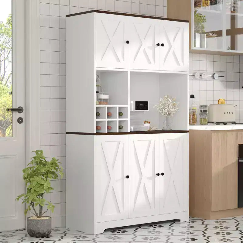 Dispensa da cucina indipendente da 71 pollici con 6 ante