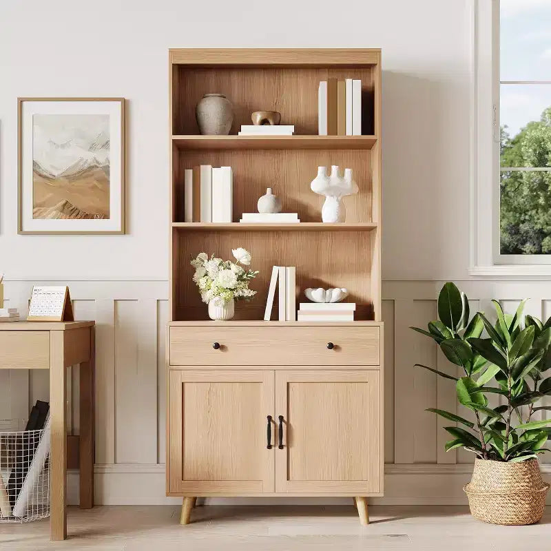 Credenza Alta con Ante e Cassetti – Mobile Contenitore per Soggiorno, Sala da Pranzo, Ufficio