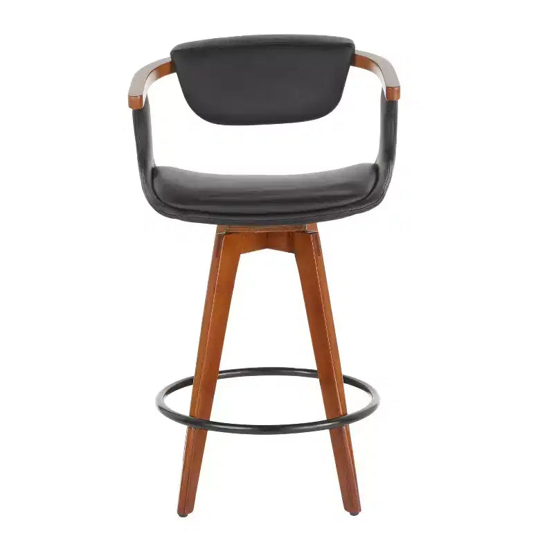 Sgabello da bar Mid-Century Modern altezza bancone con seduta in similpelle