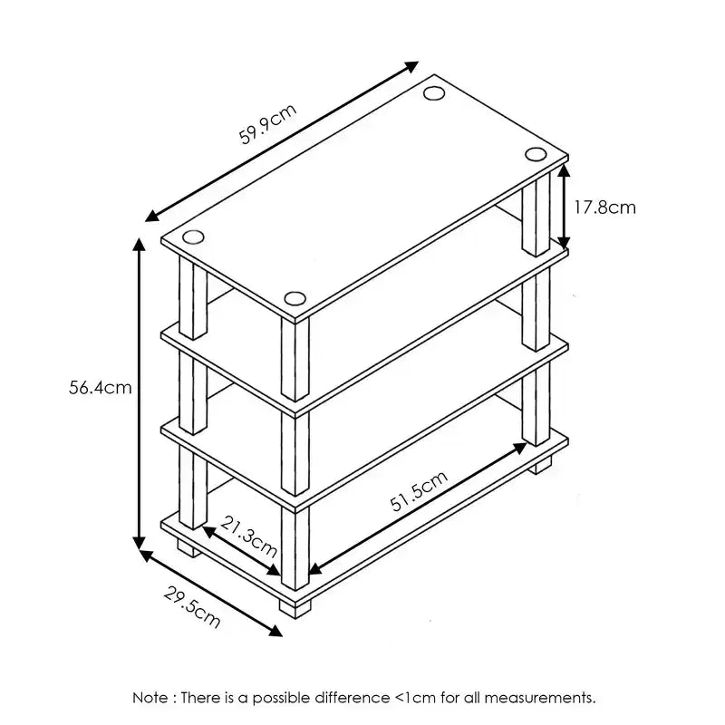 Scarpiera a torre a più livelli con organizer – Espresso/Nero