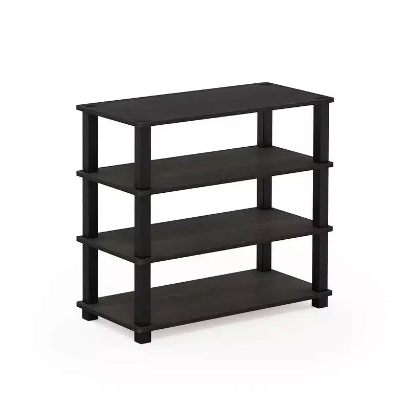 Scarpiera a torre a più livelli con organizer – Espresso/Nero