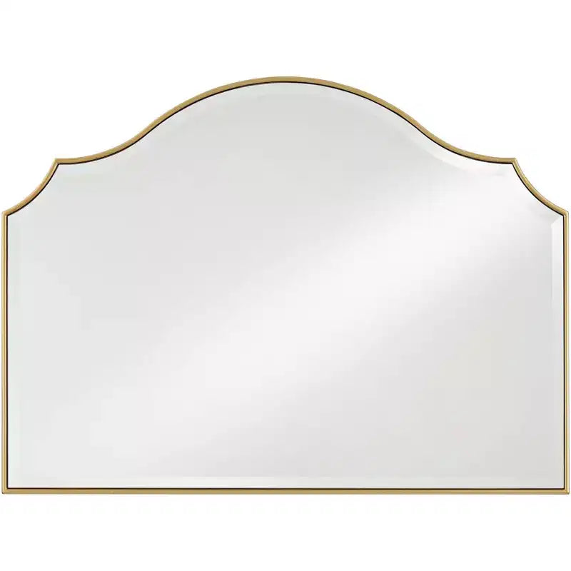 Noble Park Vinyard Arch Top Vanity Decorative Wall Mirror Vintage Beveled Glass Gold Frame 38 Wide for Bathroom Bedroom Home